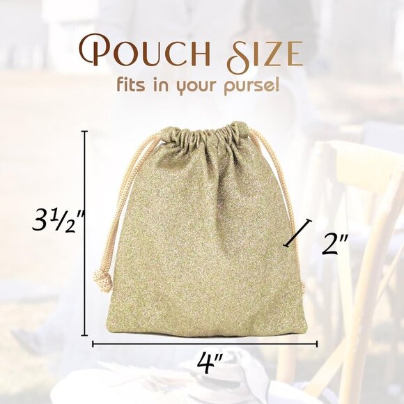 Women's Glitter PVC Foldable Ballet Flats Rubber Sole for Travel Comfort - Picture 5 of 5